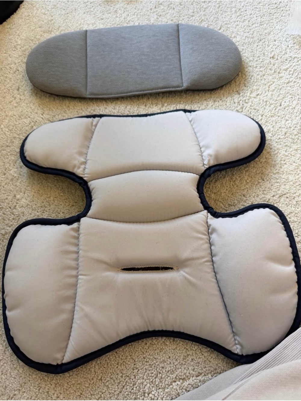 Neutral Gray Infant Seat Insert Cushion - Replacement Baby Support Pad